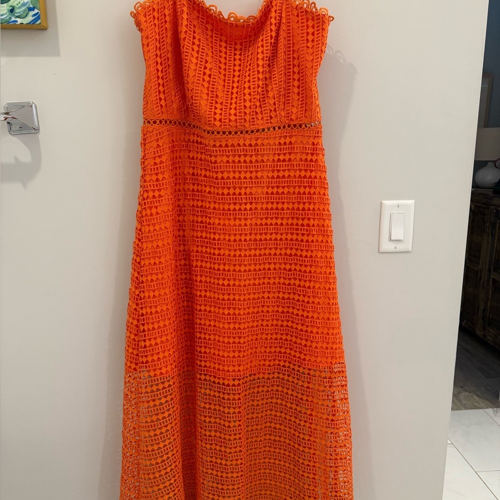 NWT Adelyn Rae midi dress.XL. Lace, spaghetti adjustable straps, lined to knee.